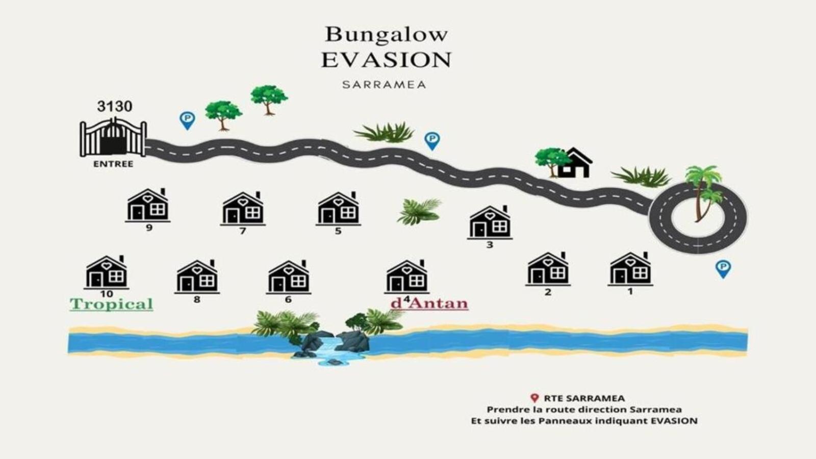 Evasion Bungalow D'Antan Spa Sarraméa Eksteriør billede
